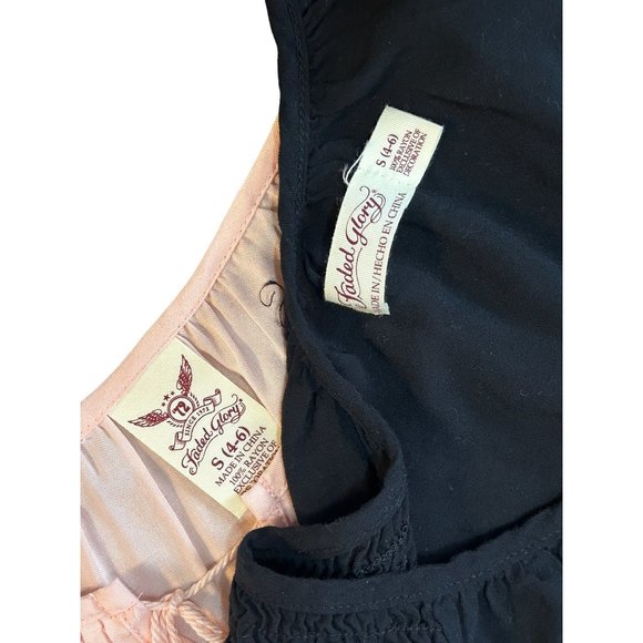 Faded Glory Bundle Long Sleeve V Neck Self Tie Blouse Women's Size S 1545 - Picture 7 of 7